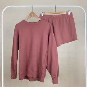 TNA Cozy Fleece Boyfriend Sweat Set